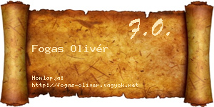 Fogas Olivér névjegykártya
